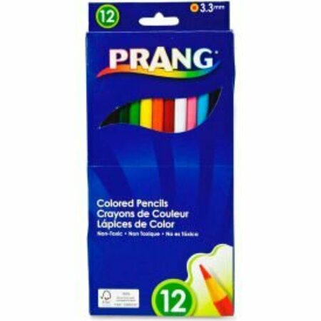 DIXON TICONDEROGA Prang Colored Pencils, 3.3 Millimeter, 7 Long 12 Color Setin 22120